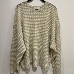 Cream and Gold Aritzia Knit Sweater